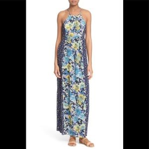 Joie Blue Floral Maxi Dress